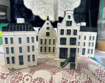 Vintage KLM Delft Blue Miniature House No. 46: Amsterdam Porcelain