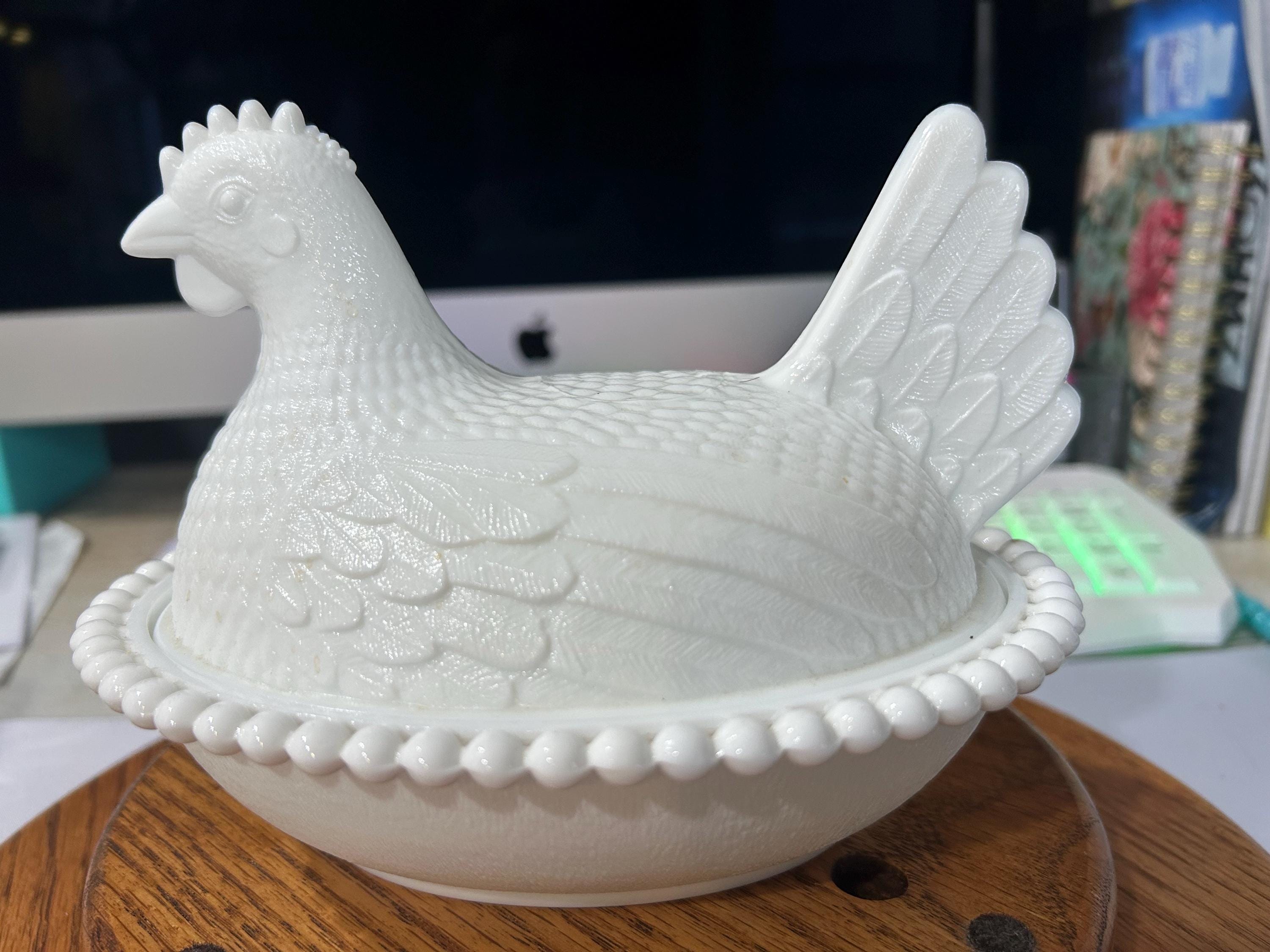 Indiana Glass Hen on a Nest Glass - Etsy