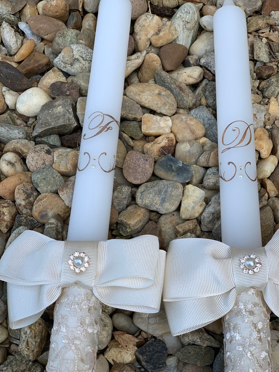 Velas Personalizadas para boda Ortodoxa muy Elegantes