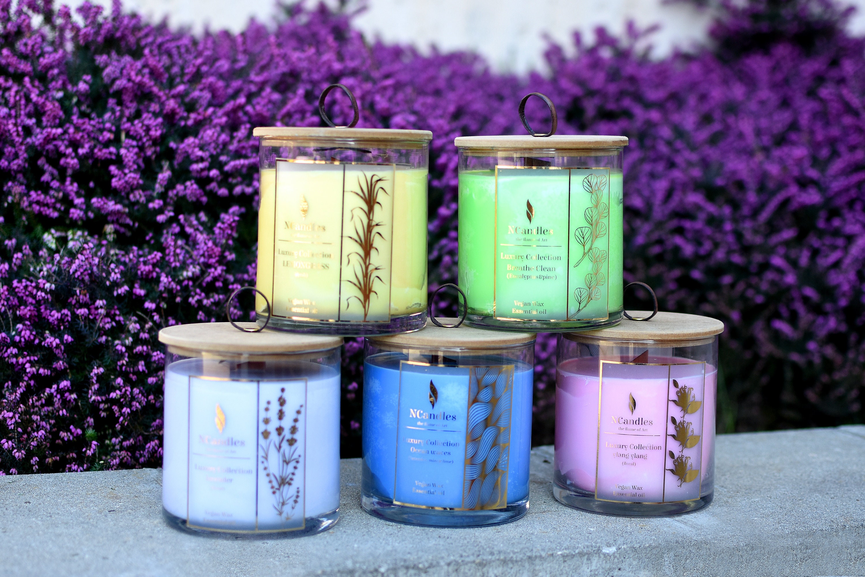Natural candle Lavender Essential Oil Candle Aromatherapy Etsy