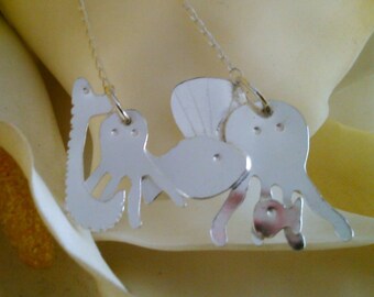 Sterling Silver Sea Scene Necklace