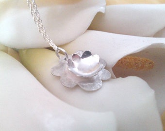 Sterling Silver Water Lily Necklace