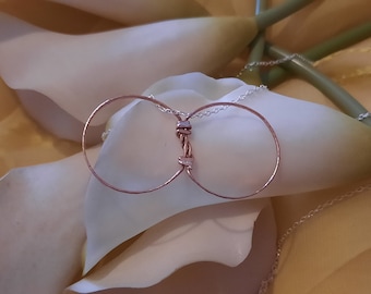 Copper Infinity Sideways 8 Necklace