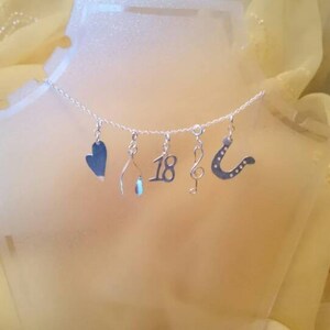 Sterling silver personalised charm bracelet or necklace