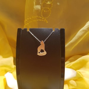 Sterling Silver Howling Wolf Necklace