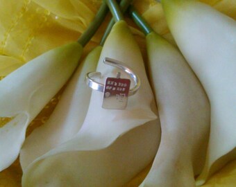 Sterling silver police box ring