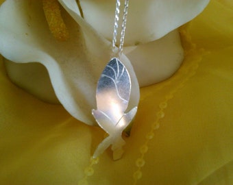 Sterling Silver Rose Bud Necklace