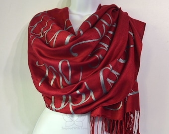 Custom I Can Do Everything Through Him Who Gives Me Strength scripture shawl, Philippians 4:13 Christian bible verse scarf gifts for her