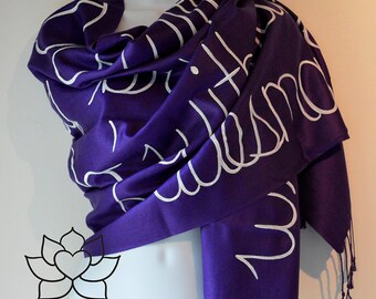 Custom Script Scarf, Personalized Hidden Secret Message Bridesmaid Proposal Wedding Gift, Friendship Inspiring Shawl (Viscose/Acrylic Blend)