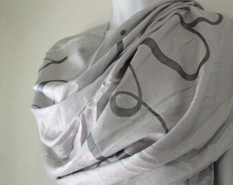Custom Script Scarf, Personalized Hidden Secret Message Shawl, Teacher Retirement Student Inspirational Words Scarf, Gifts for Her (Viscose)