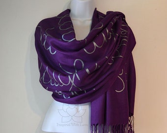 Custom She is clothed with Strength and Dignity script shawl, Proverbs 31:25 Scripture Christian bible verse scarf gifts for her
