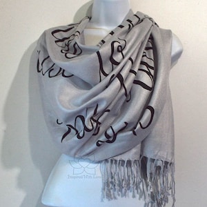 Custom Psalm 30:12 13 With My Whole Being I Sing Endless Praise To You Scripture Christian bible verse scarf Strength Prayer Shawl gift her