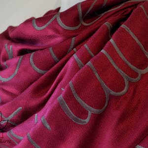 Custom Script Scarf, Personalized Hidden Secret Message Bridesmaid Proposal Wedding Luxury Memorable Gifts, Bridal Vows Quote Shawl (VA)