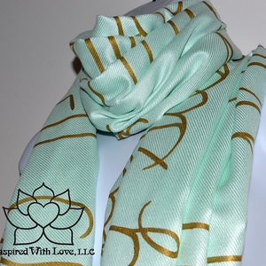 Custom Personalized Hidden Secret Message Quote Script Scarf, Bridesmaid Proposal Wedding Bridal Shower Gift for Her (Viscose/Acrylic Blend)