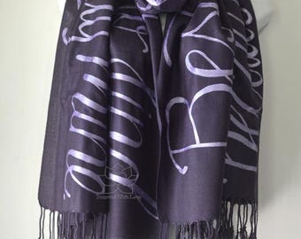 Custom Script Scarf Best Friends Are Hard To Find Personalized Hidden Secret Message Shawl Inspirational Words Scarf Gifts for Her (Viscose)