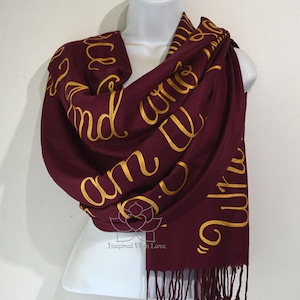 Custom Isaiah 6:8 Then I heard the voice of the Lord Scripture Christian bible verse scarf, Strength Prayer Shawl gifts for her