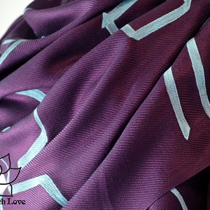 Custom Prayer Shawl, Kol ha&#39;olam kulo gesher tzar me&#39;od, Hand Painted Tallit Bible Scripture Script Scarf, Personalized Message Scarf