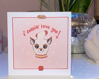 Fantastic Mr Fox "I Cussin' Love You" Valentines Day Card