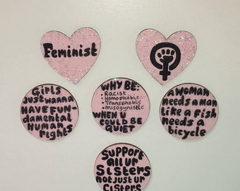 Handmade Feminist Pin Set