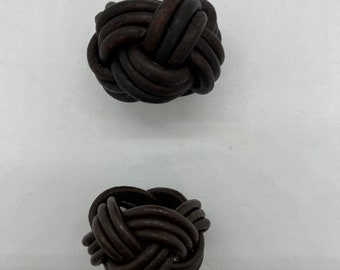 Turk’s Head Woggle Leather Scout Neckerchief Slide Handmade