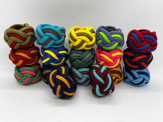 Turk’s Head Woggle Paracord Scout Neckerchief Slide Handmade - Two Color Your Choice - 36 colors!