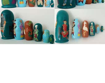 6 Pc Set Chinese Nesting Doll 6"