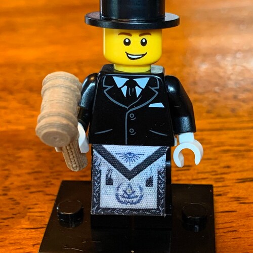 Freemason Figure With Gavel and Apron 