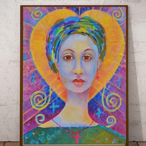Erzulie Freda POSTER 12x16 Haitian voodoo priestess Vodou New orleans voodoo Haitian art Haitian painting
