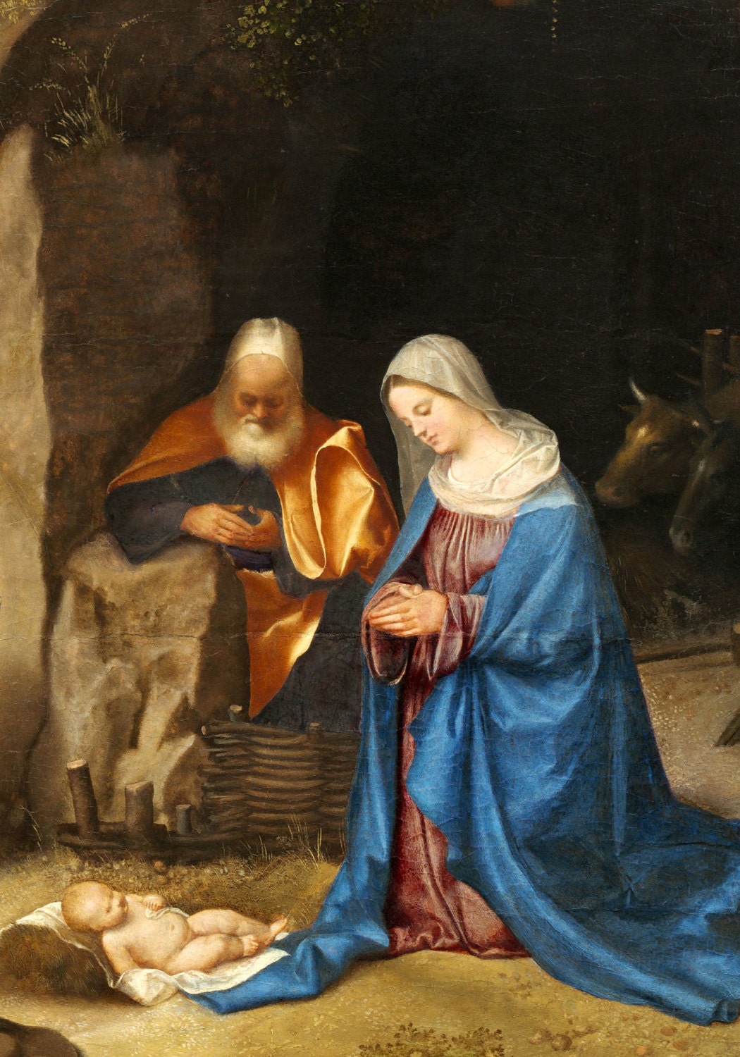 Holy Family Nativity Scene POSTER Virgin Mary Print St Joseph Etsy