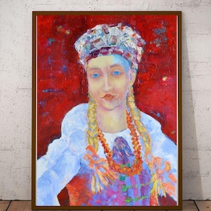 Polish Folk Art Polish Wall Art Polish Wall Hanging Poland Painting Polish Gifts from Poland Polish Folk Costume Polish POSTER Polish PRINT
