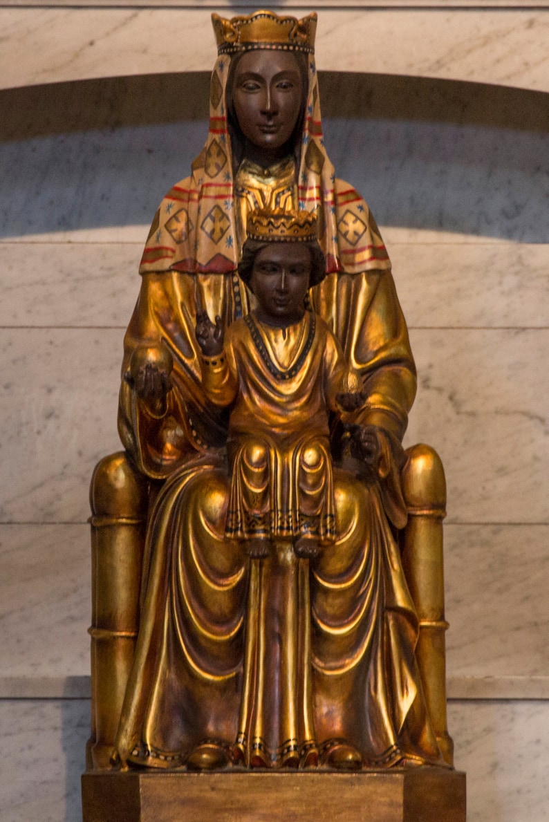 NotreDame de Montserrat Vierge Marie impression d'art catholique