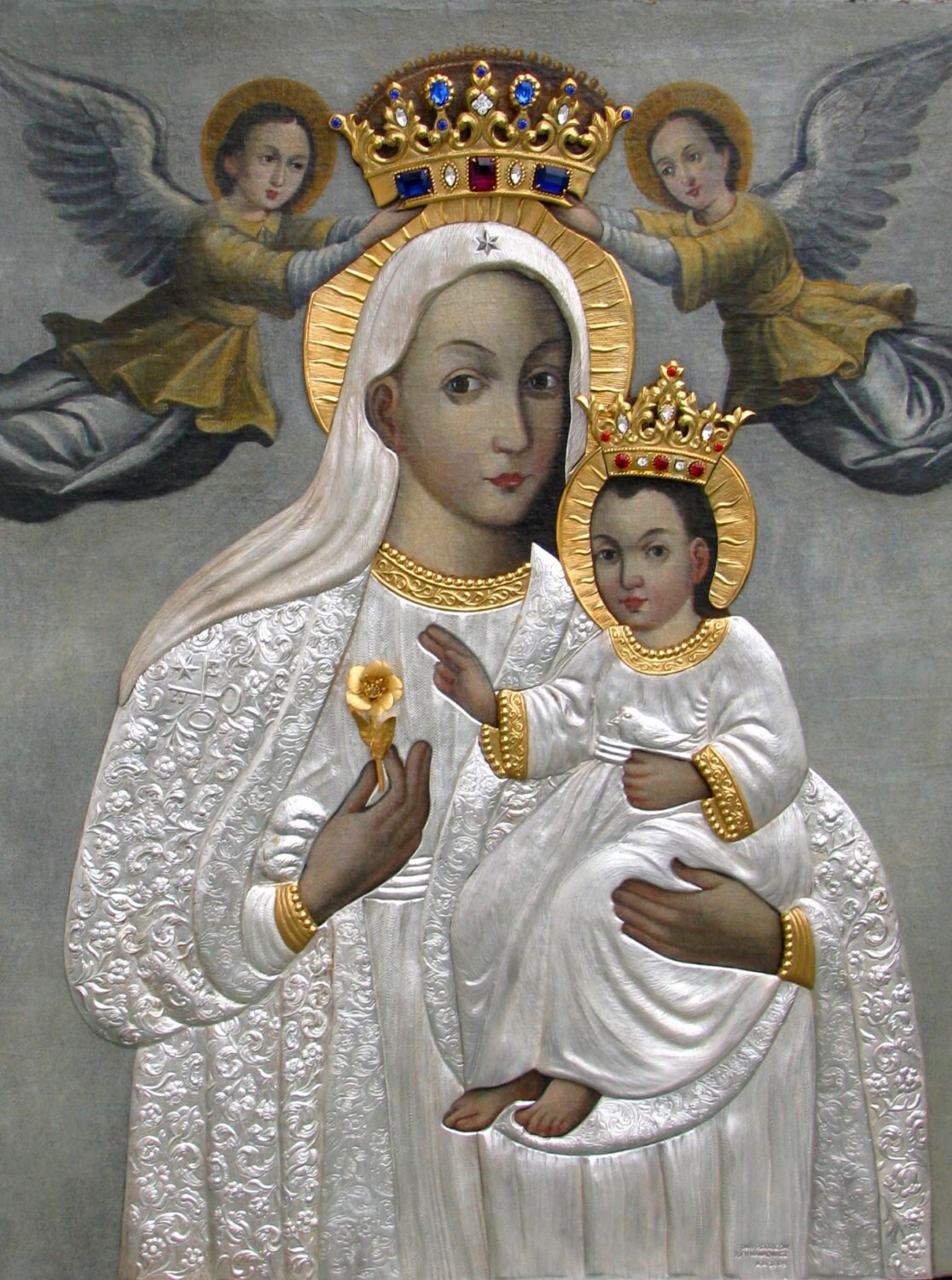 Nuestra Senora Virgen Maria Estampa Madonna Y Nino De Polonia Etsy