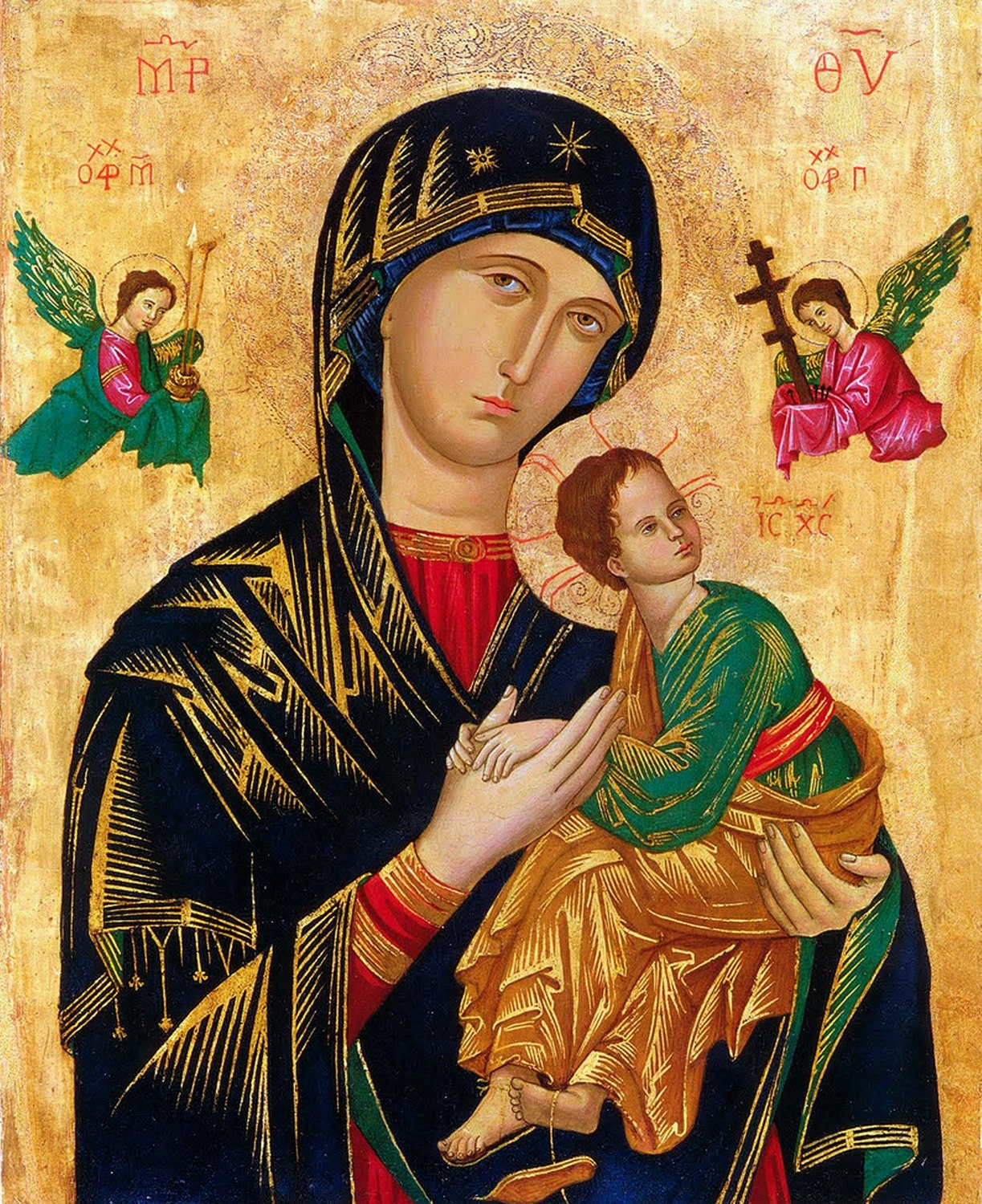 Our Lady of Perpetual Help Virgin Mary Painting POSTER Virgin