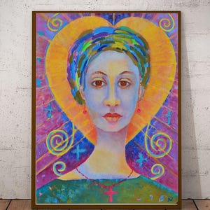 Pintura de retrato de Erzulie Freda Dahomey, Irmã Dantor, Santos de Nova Orleans, Ezili Freda Voodoo, Deusa haitiana, Impressões de arte de parede de Nova Orleans