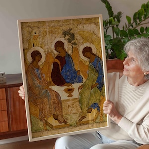 Holy Trinity POSTER A2 Rublev Trinity Print Byzantine Icon Christmas ...