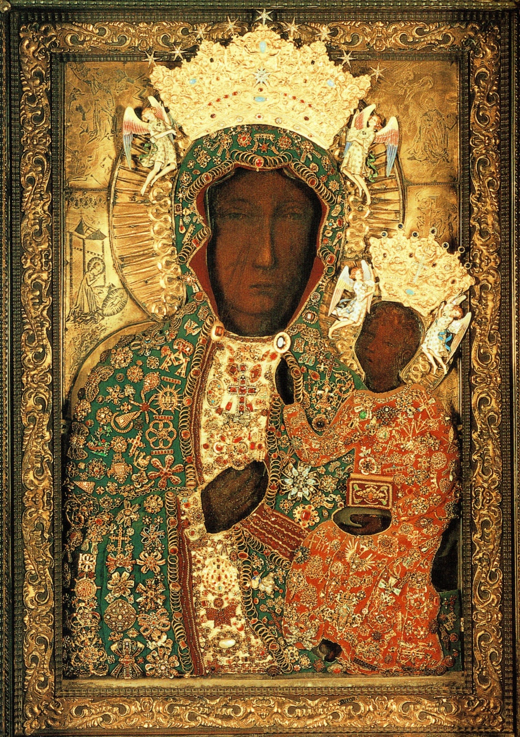 Co Symbolizowały Korony Które Ofiarowała Maksymilianowi Kolbe Matka Boża Black Madonna Icon Our Lady of Czestochowa Madonna and Child - Etsy