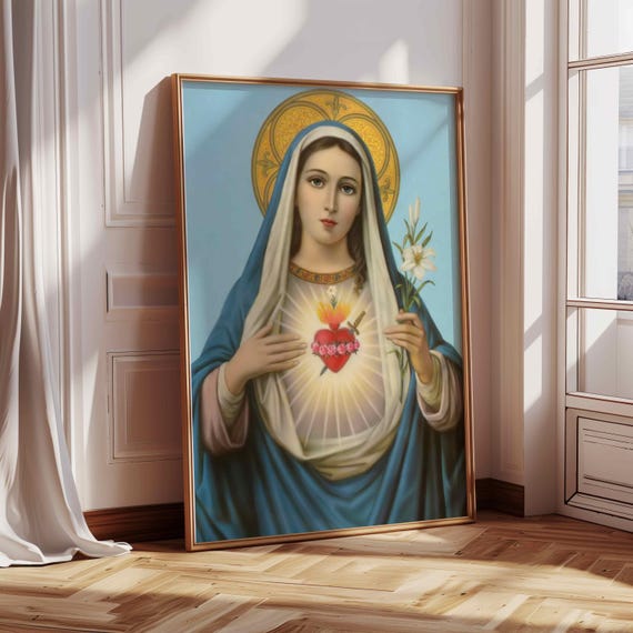 聖母マリア　ポスター　絵画　聖母子像　キリスト教　基督　マドンナ　カトリック 聖母マリア ポスター 絵画 聖母子像 キリスト教 基督 マドンナ