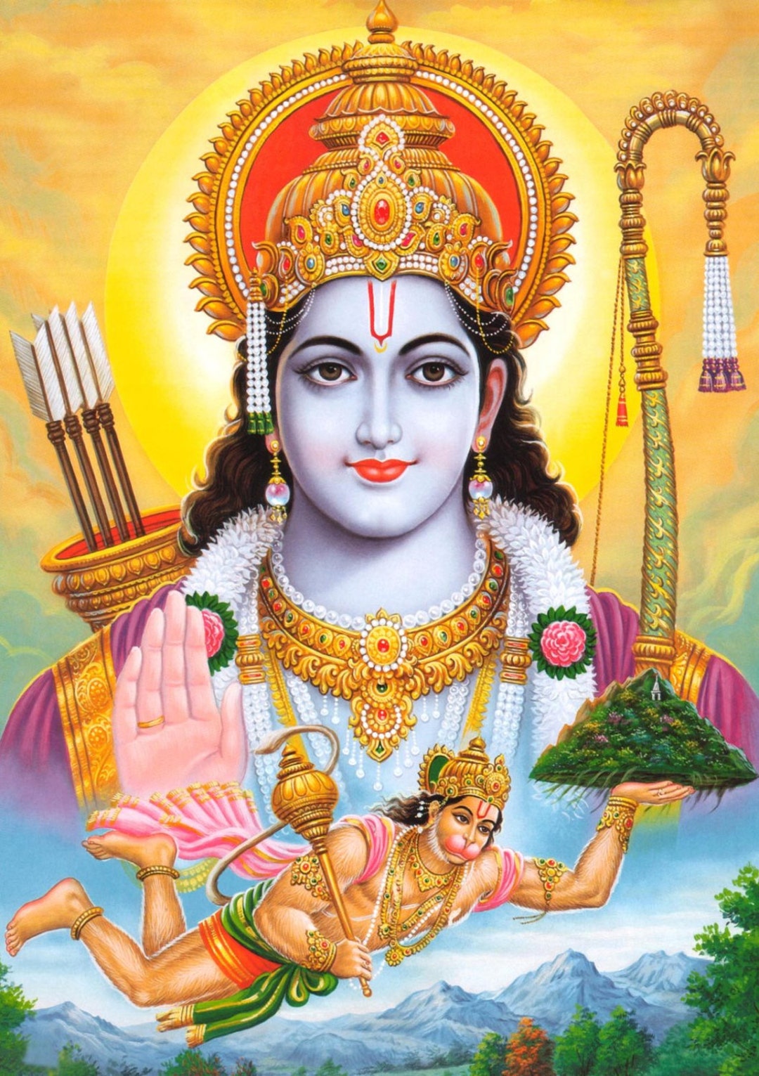 Lord Rama Hindu God Hindu Print Hindu POSTER Hindu Art Indian - Etsy
