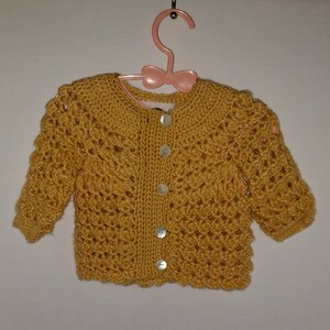 Crochet Baby Sweaters/Bootie Set image 3