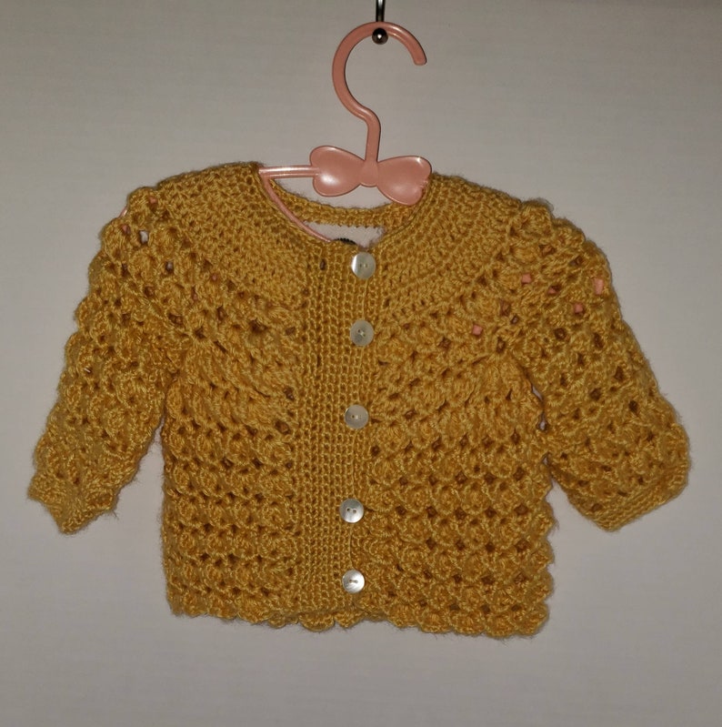 Crochet Baby Sweaters/Bootie Set image 3