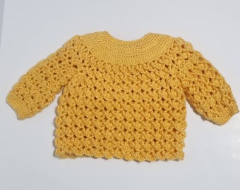 Crochet Baby Sweaters/Bootie Set