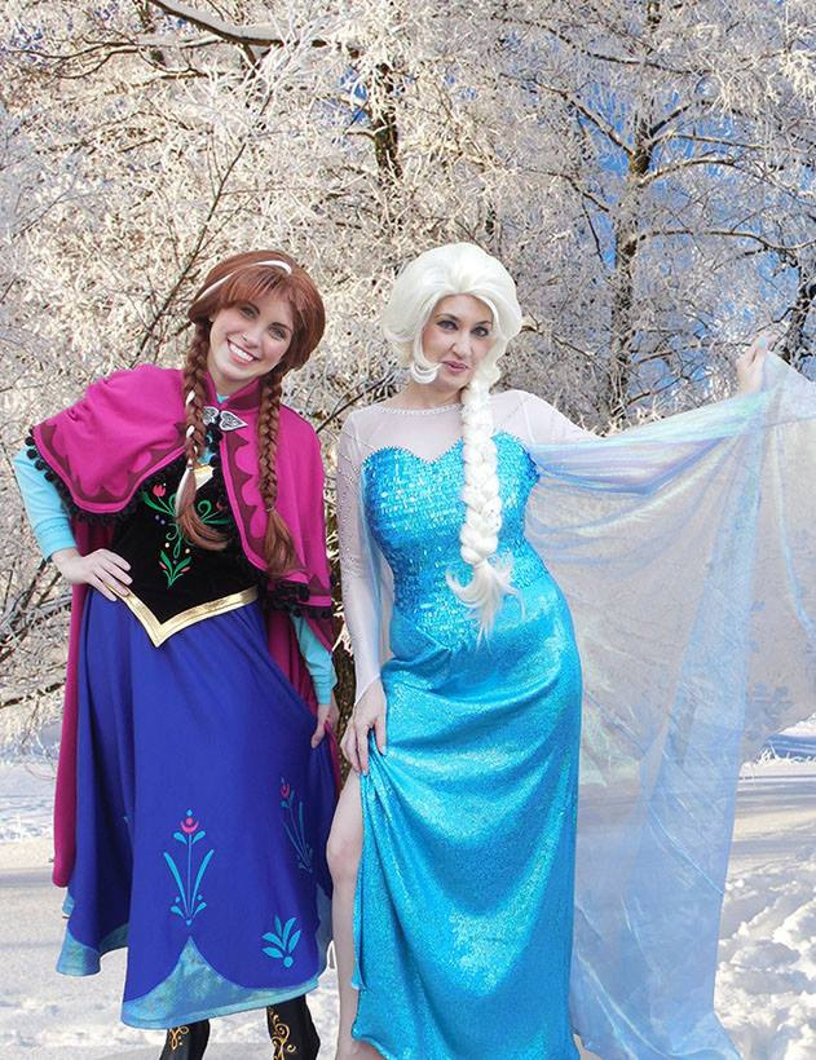 Elsa and Anna Frozen Costumes Etsy