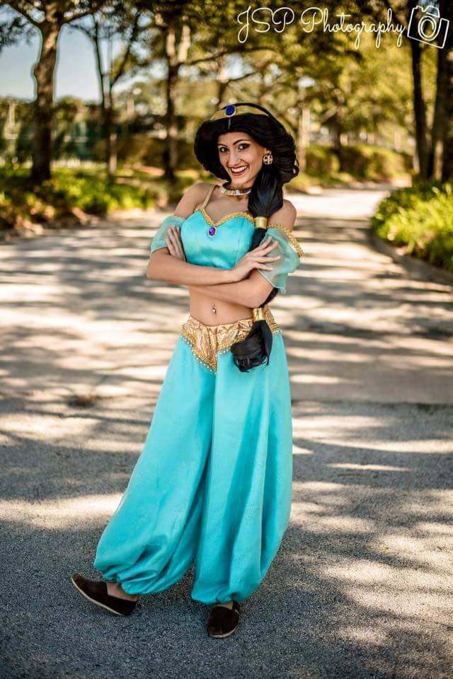 Disney Princess Jasmine Deluxe Women's Halloween Fancy-Dress Costume ...