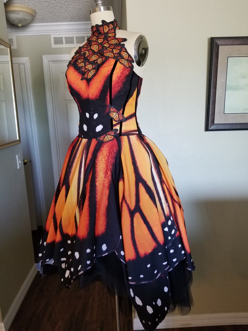 net butterfly gown