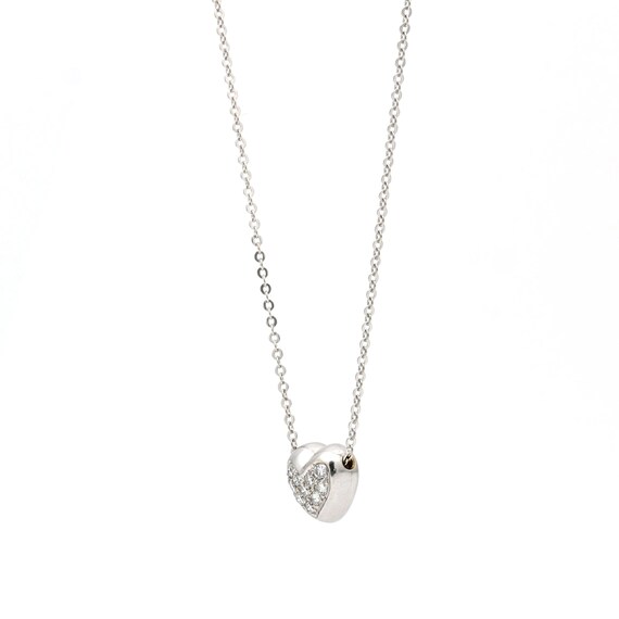 Women's Pave Diamond Heart Pendant Necklace in 14… - image 5