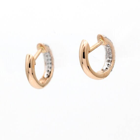 Minimalist Diamond Huggies Tiny Hoop Earrings in … - image 3