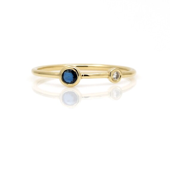Jennifer Rivera Aros Two-Stone Stackable Ring in … - image 1