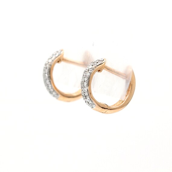 Minimalist Diamond Huggies Tiny Hoop Earrings in … - image 4