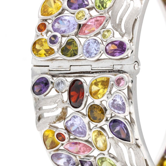 Women's Colorful Gemstone Bracelet in 14k White G… - image 6