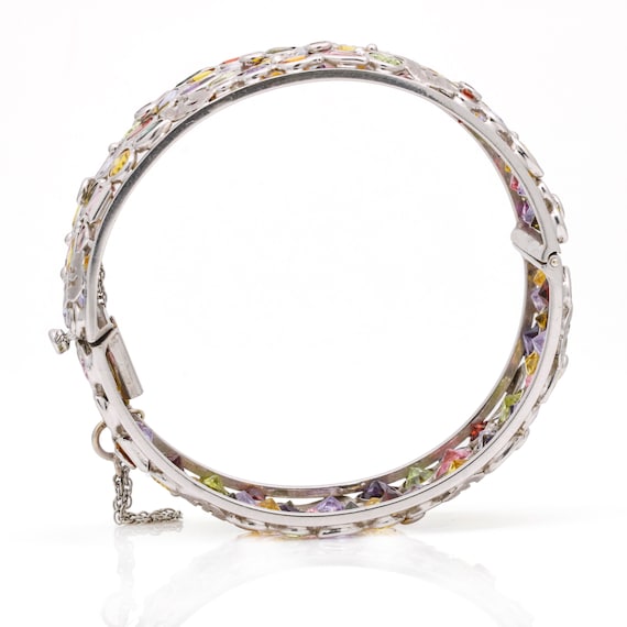 Women's Colorful Gemstone Bracelet in 14k White G… - image 4